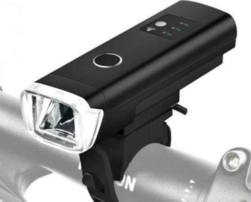 6135 Bisiklet Feneri USB Şarjlı Far 6 Modlu Bisiklet Ön Işık Siyah