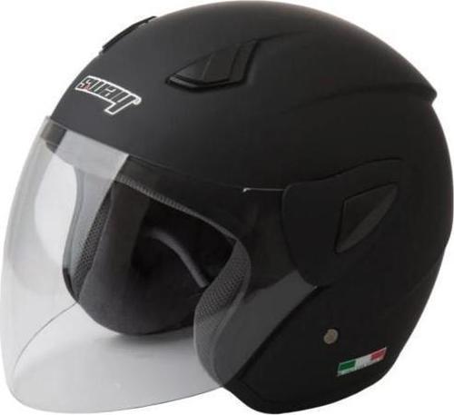 Xbyc 700 Yarı Camlı Elektrikli Bisiklet Motosiklet Ve Scooter Kaskı 2XL Beden Mat Siyah