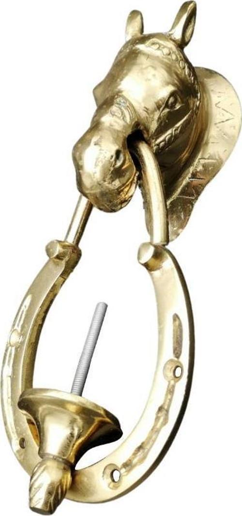 At Başlı Kapı Tokmağı Pirinç Döküm Dekoratif Kapı Taktağı 