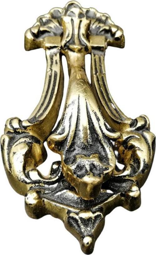 Çicekli Kapı Tokmağı Pirinç Döküm Dekoratif Kapı Taktağı 