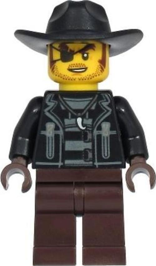 Minifigür - Sanitary Engineer - Male, Dark Turquoise Top, Dark Orange Overalls and Legs, Reddish Brown Flat Cap cty