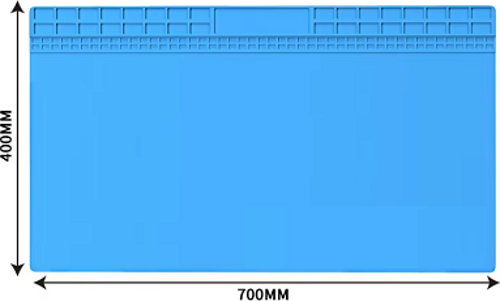 ISIYA DAYANIKLI ELEKTRONİK TAMİR MATI LEHİM PEDİ 700 MM X 400 MM MAVİ