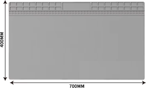 ISIYA DAYANIKLI ELEKTRONİK TAMİR MATI LEHİM PEDİ 700 MM X 400 MM GRİ