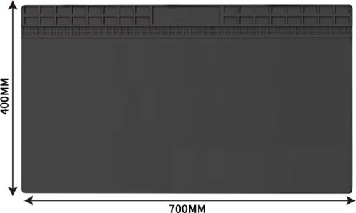 ISIYA DAYANIKLI ELEKTRONİK TAMİR MATI LEHİM PEDİ 700 MM X 400 MM SİYAH