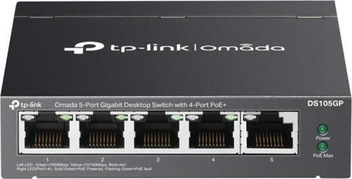 Omada Ds105Gp 5 Port 10-100-1000 Poe+ Switch Çelik Kasa Rack Mount