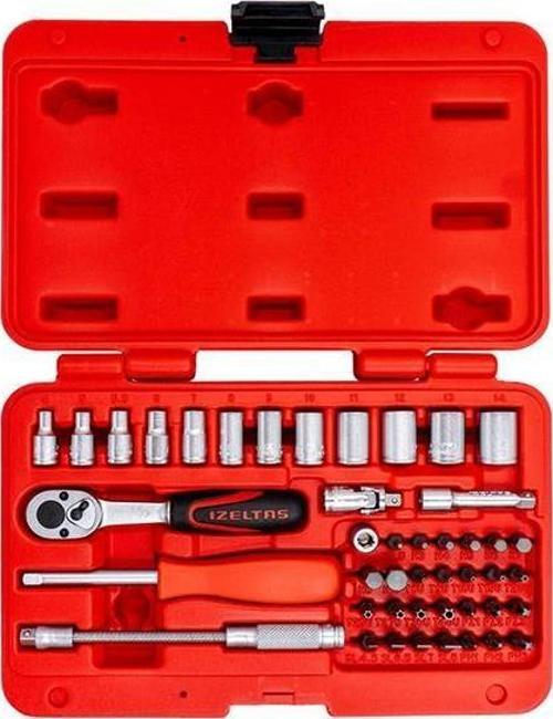 14000005133 1/4'' Altı Köşe Mini Lokma Anahtar ve Bits Set 45 Parça