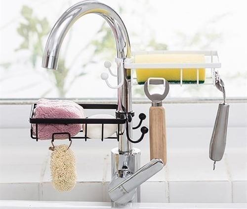 Paslanmaz Çelik Mutfak Banyo Musluğuna Sabitlenebilir Sabunluk