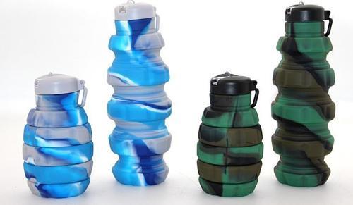 El Bombası Tasarımı Katlanabilir Portatif Silikon Su Şişesi 500 Ml Alk3139