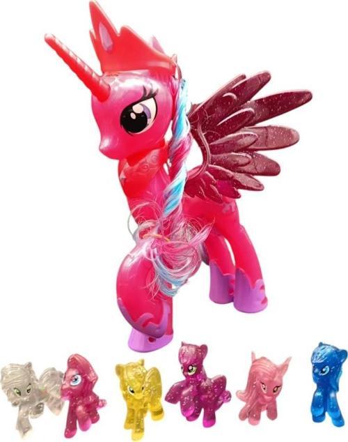 Renkli Pony At Büyük (013), Sesli Işıklı Saçlı Pony Ve Ailesi My Little Pony Seti