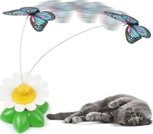 Hareketli Dönen Kelebek - Kedi Oyuncağı ( Pille Çalışır)