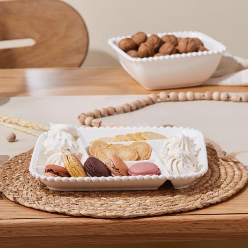 Carmen Perla 5 Bölmeli Kare Sunum Tabağı 27 Cm