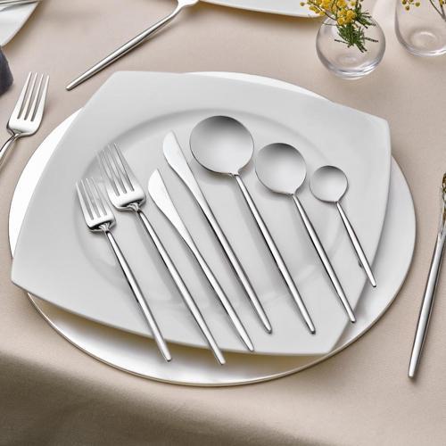 Jüpiter 84 Parça 12 Kişilik Premium Kutulu Çatal Kaşık Bıçak Takımı Platin