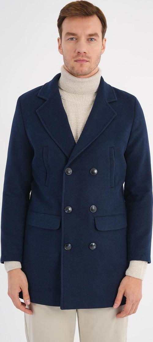 Regal Lacivert Kruvaze Erkek Kaban 