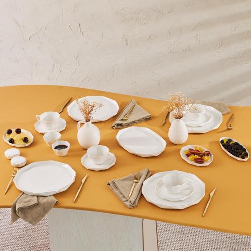 Stream Bone Elmas 34 Parça 6 Kişilik Kahvaltı Takımı Gold