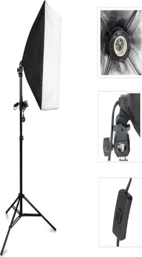 Softbox 50X70Cm Tek Duyulu Sürekli Video Işığı Yotuber Kit Makeup Kit