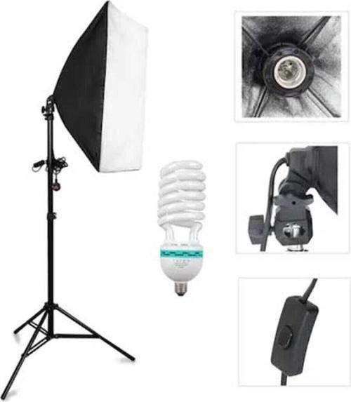 Soigor Softbox 50X70Cm Sürekli Işık Tek Duy Paraflaş Youtuber Make Up