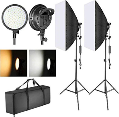 5500K Led Işık Softbox 50X70 Kit Sürekli Işık Video Işık