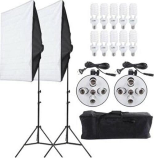 Youtube Kit 50X70 5 Duylu Softbox Sürekli Işık 200Cm 2 Li Set