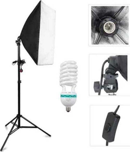 Youtube Softbox Sabit Işık 50X70Cm Lambalı