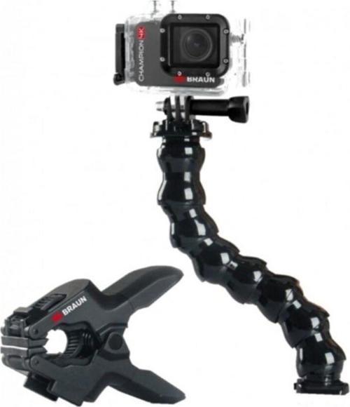 Braun Flexi 3 Clamp Tripod Aksiyon Kamera Monopod Telefon Aksesuar