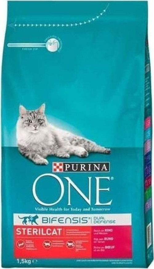 Sığır Etli Kısırlaştırılmış Kedi Maması 1,5 Kg