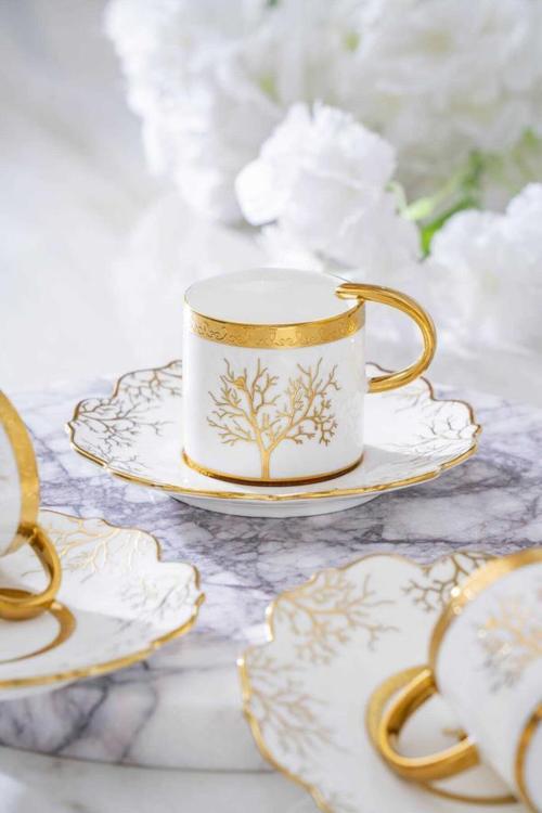 Kıeran Gold 6 Kişilik Kahve Fincanı Takımı HXF-06801