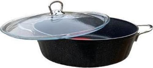 Basık 24 Cm Granit Tencere Gri