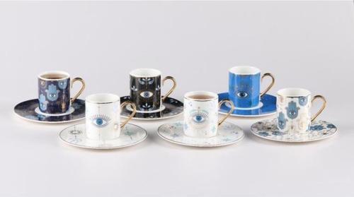 Tourmsline 12 Parça Porselen Kahve Fincan Takımı