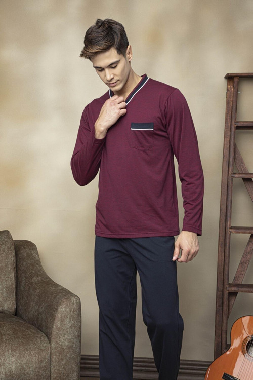7105 Erkek V Yaka Pijama Takımı