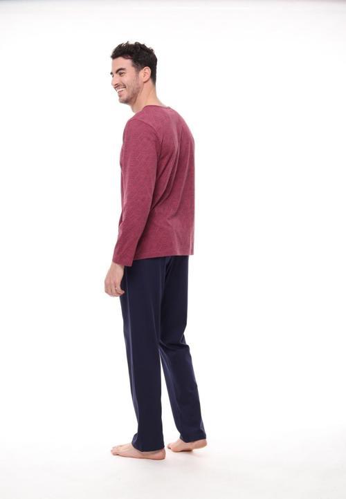 Pijadore 1404 Erkek Uzun Kollu Düğmeli Pijama Takım