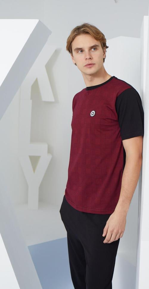 2117 Erkek Kısa Kollu 0 Yaka Pijama Takım