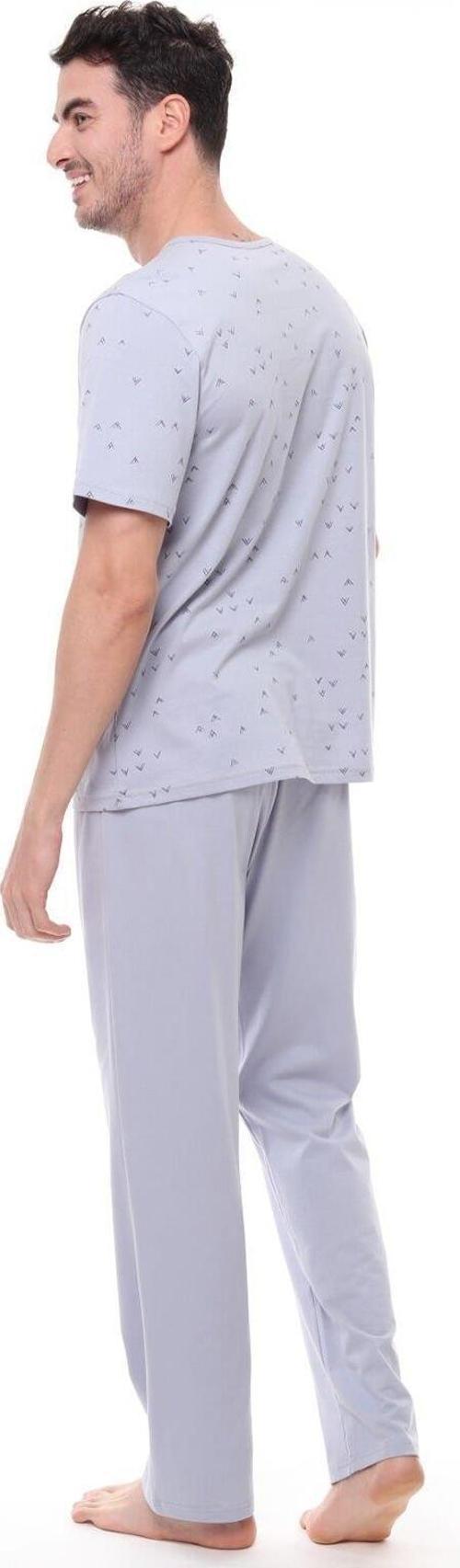 Pijadore 1411 Erkek Büyük Beden Kısa Kollu Düğmeli Pijama Takım