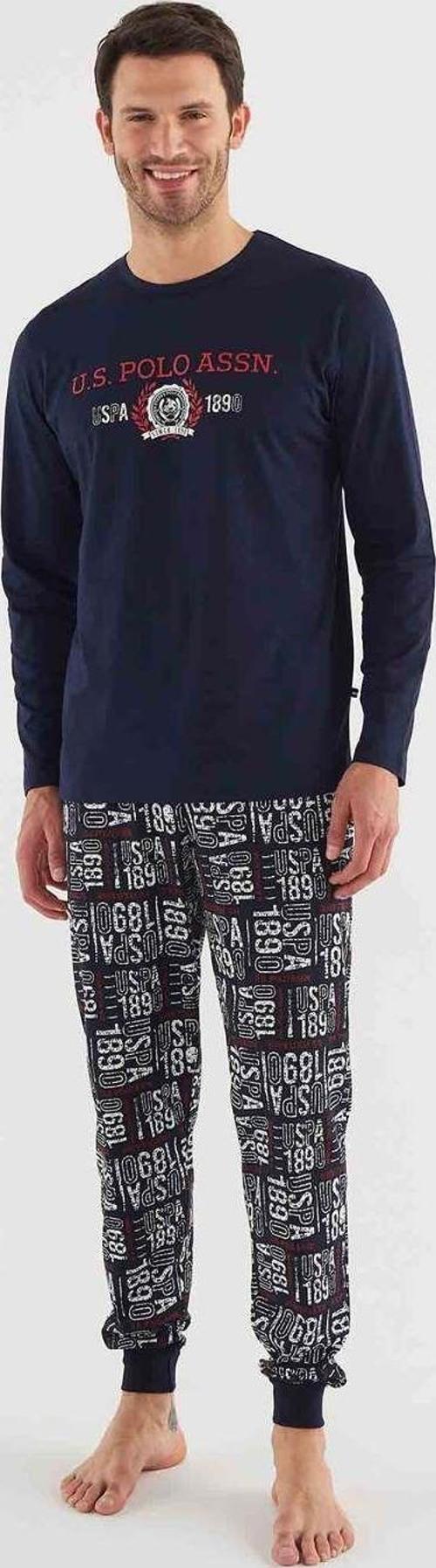 U.s Polo Assn 18634 Erkek Yuvarlak Yaka Uzun Kollu Pijama Takımı