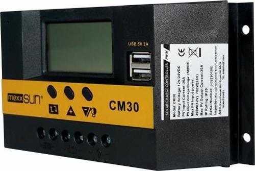 30 A Amper 12 24 V Volt Şarj Kontrol Cihazı Regülatör