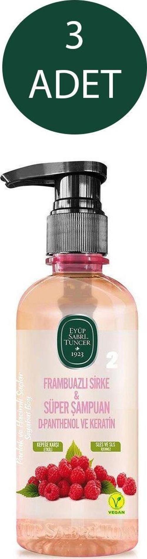 Frambuazlı Sirke & Süper Şampuan 100 ml - Seyahat Boy X 3 Adet