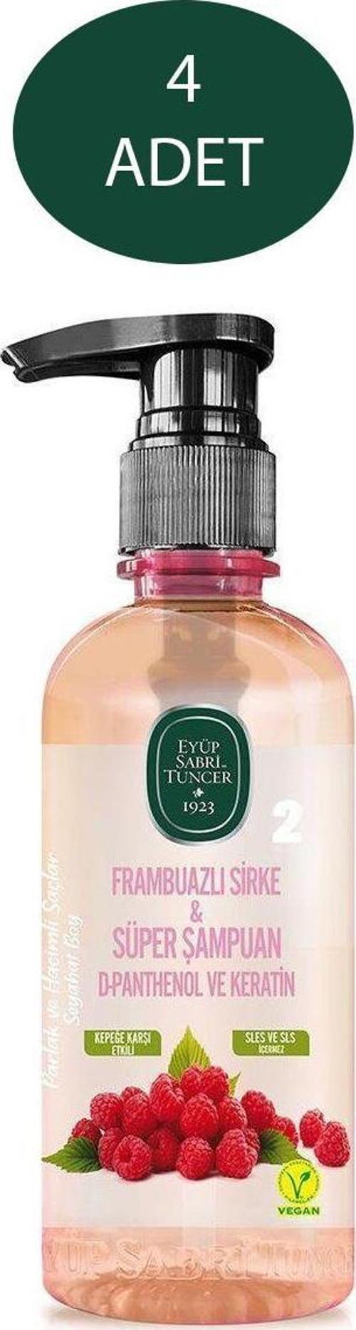 Frambuazlı Sirke & Süper Şampuan 100 ml - Seyahat Boy X 4 Adet
