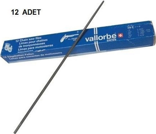 Vallorbe 13/64 Motorlu Testere Eğesi 5.2 mm 12 Adet - Tabanca Eğe