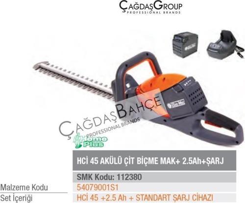 HCİ45 Akülü Çit Biçme Makinesi 2.5AH Akü+ Şarj Cihazı