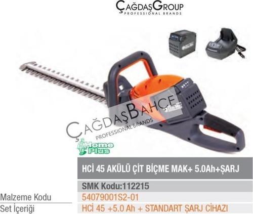 HCİ45 Akülü Çit Biçme Makinesi 5.0AH Akü + Şarj Cihazı