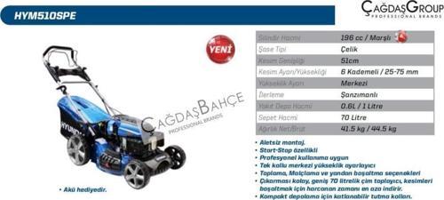 HYM510SPE BENZİNLİ ÇİM BİÇME MAKİNESİ MARŞLI START-STOP