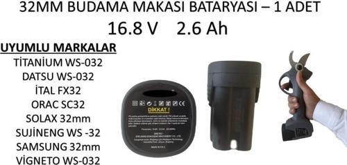 AKÜLÜ BUDAMA MAKASI BATARYASI 32 MM İÇİN UYGUNDUR