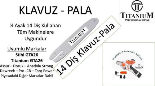 AKÜLÜ EL BUDAMA TESTERESİ Kılavuzu - PALASI 1/4 AYAK 14 DİŞ GTA26