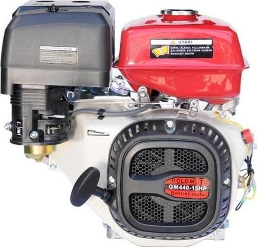 GM440 Benzinli Motor 15 Hp İpli Krank Mili Kamalı