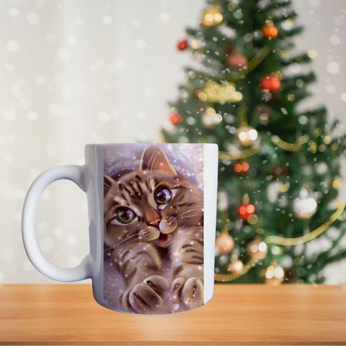 Kedi Temalı Porselen Kupa