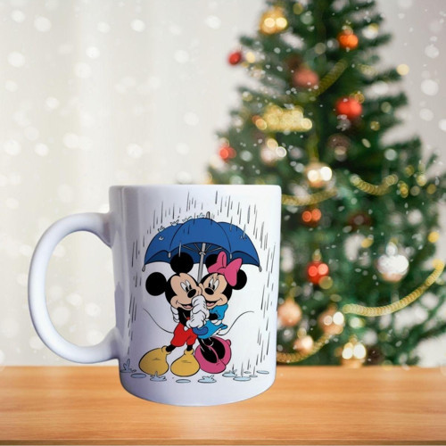Mickey Ve Minnie Mouse Temalı Porselen Kupa
