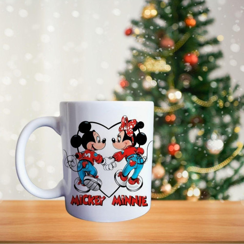 Mickey Ve Minnie Mouse Temalı Porselen Kupa