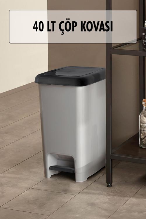 40 Litre Basmalı Çöp Kovası