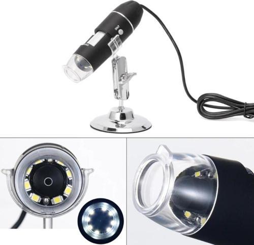 1600X Usb Dijital Mikroskop Kamera Endoskop 8 Led Büyüteç Metal Standı TdrTR