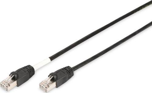 Digitus CAT 6 S-FTP Dış Mekan Patch Kablosu, Cu, PE AWG 27/7, Siyah Renk, 5 metreDigitus CAT 6 S-FTP outdoor patch cord,