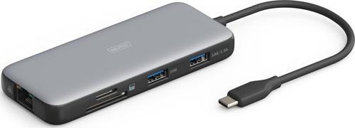 DIGITUS USB-C docking station, 7-port (USB-C Docking Station, 7-Port, 1x HDMI 3x USB 3.2 Gen 2, 1x RJ45, 1x SD,1x MicroS
